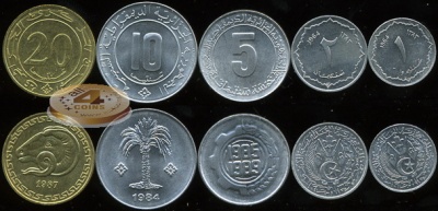 Алжир. Набор №2 (5 монет) 1964-1987