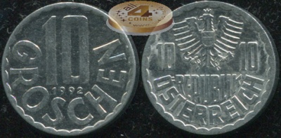 Австрия. 10 грошенов. 1992 (Unc)