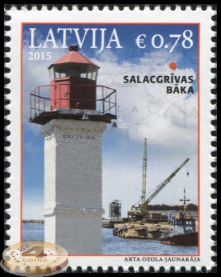 Латвия. 2015. Салацгривский маяк (Почтовая марка. MNH OG)