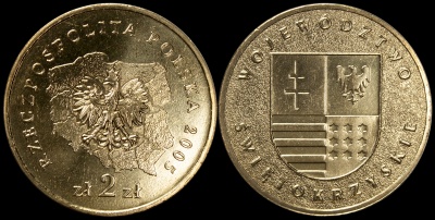 Польша. 2 злотых. 2005 (Unc) Свентокшиское воеводство