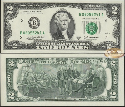 США. 2 доллара (Unc) 2003A