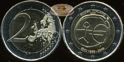 Финляндия. 2 евро. 2009 (Unc. Биметалл)