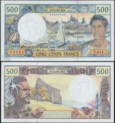 Французская Полинезия. Банкнота 500 франков. ND (2010). Unc. Бумага. Кат# P.1g