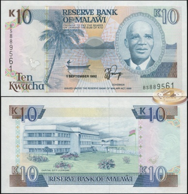 Малави. 10 квач (Unc) 1992