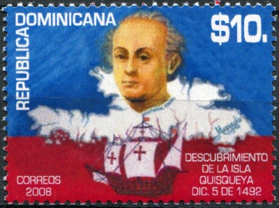 Доминиканская республика. 2008. Открытие острова Гаити (Почтовая марка. MNH OG)