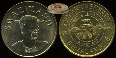 Свазиленд. 5 емалангени. 1999 (Unc)