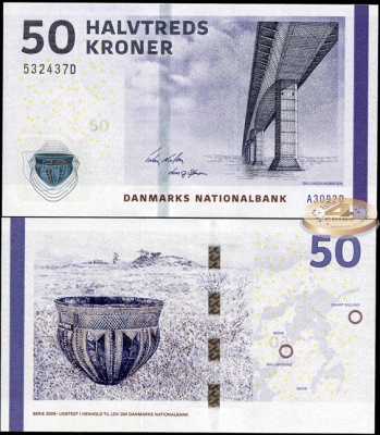 Дания. 50 крон (Unc) 2009