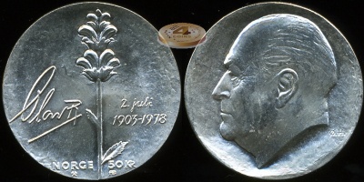 Норвегия. 50 крон. 1978 (Unc. Серебро)