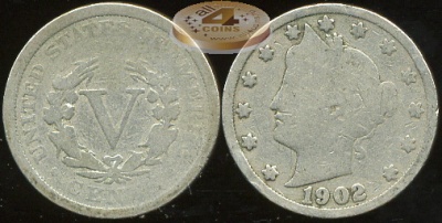 США. 5 центов. 1902 (G)