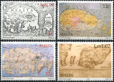 Мальта. 2005. Исторические карты Мальты (Серия Почтовых марок. MNH OG)