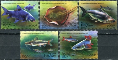 Вьетнам. 2019. Водная жизнь в реке Меконг (Серия Почтовых марок. MNH OG)