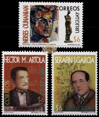 Уругвай. 1998. Художники Уругвая (Серия. MNH OG)