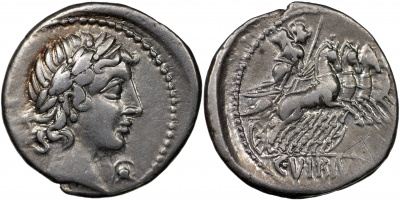 Римская республика. Гай Вибий Панса. Денарий. VF/XF серебро. 90 до н.э.