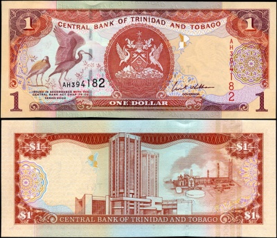 Тринидад и Тобаго. 1 доллар (Unc) 2002