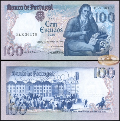 Португалия. 100 эскудо (Unc) 1985