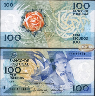 Португалия. 100 эскудо (Unc) 1986