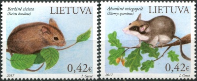Литва. 2017. Красная книга Литвы. Грызуны (Серия Почтовых марок. MNH OG)