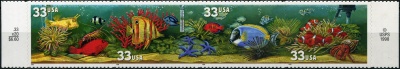 США. 1999. Аквариумные рыбы (Сцепка. MNH OG)