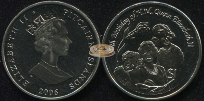 Питкерн, о-ва. 1 доллар. 2006 (Unc)