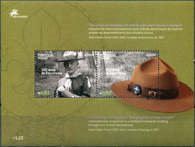 Мадейра. 2007. 100-летие скаутинга (Почтовый блок. MNH OG)