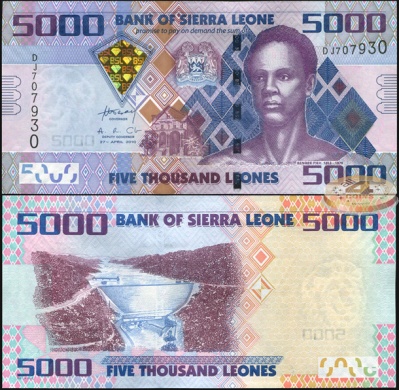 Сьерра Леоне. 5000 леоне (Unc) 2010