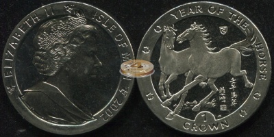 Остров Мэн. 1 крона. 2002 (Unc)