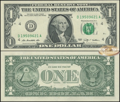 США. 1 доллар (Unc) 2009.D
