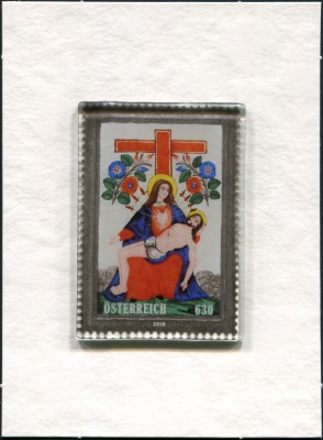 Австрия. 2016. Милосердие и крест (Почтовый блок. MNH OG. Неперфорированная)