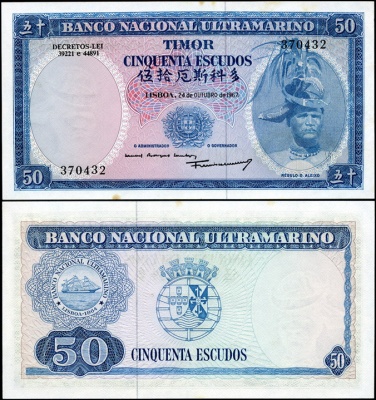 Тимор (португальский). 50 эскудо (Unc) 1967