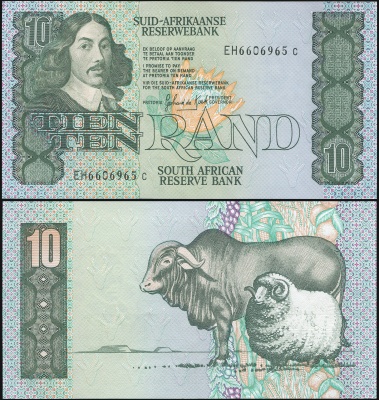 ЮАР Банкнота 10 рандов ND (1985) Unc Бумага Кат# P.120d