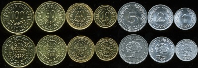 Тунис. Набор №1 (7 монет) 1960-2007