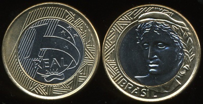 Бразилия. 1 реал. 2006 (Unc)