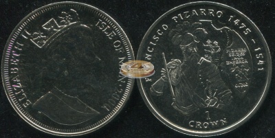 Остров Мэн. 1 крона. 2000 (Unc)