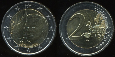 Люксембург. 2 евро. 2007 (Unc. Биметалл)