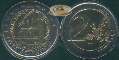 Ватикан. 2 евро. 2005 (Unc. Биметалл. Буклет)
