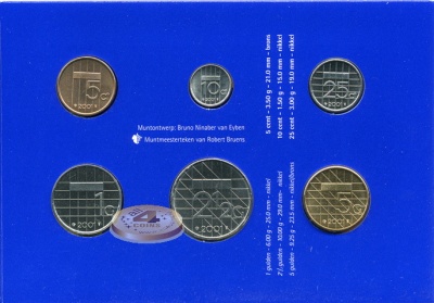 Нидерланды. Официальный набор (6 монет) 2001