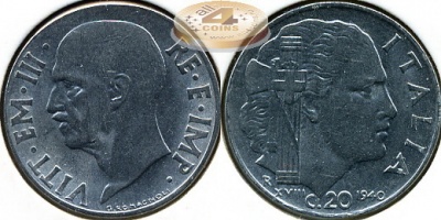 Италия. 20 центезимо. 1940 (XF)