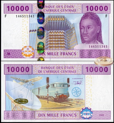 Экваториальная Гвинея (КФА Центр). 10000 франков (Unc) 2002