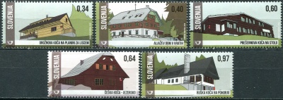 Словения. 2015. Горные хижины Словении (Серия Почтовых марок. MNH OG)