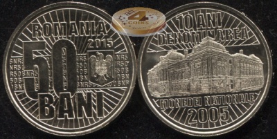 Румыния. 50 бани. 2015 (Unc)