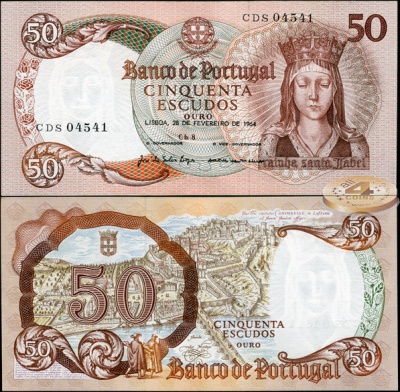 Португалия. 50 эскудо (Unc) 1964