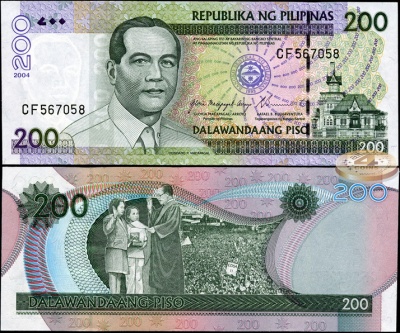 Филиппины. 200 писо (Unc) 2004