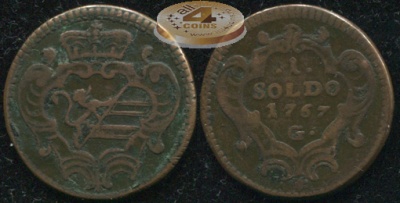 Священная Римская империя (Гориция). 1 солдо. 1767.G (VF)