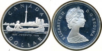 Канада. 1 доллар. 1984 (Proof. Серебро)