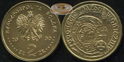 Польша. 2 злотых. 2000 (Unc)