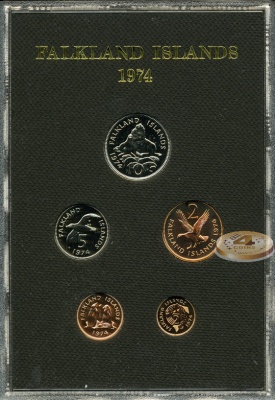 Фолклендские о-ва. Официальный набор 1974 (5 монет. Unc)