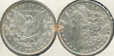 США. 1 доллар. 1897 (Unc. Серебро)