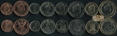 Фолклендские о-ва. Набор №2 (8 монет. 1 биметалл) 1998-2004