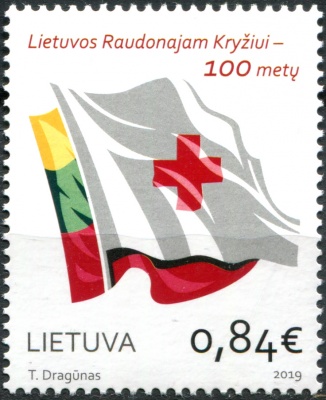 Литва. 2019. Столетие литовского Красного Креста (Почтовая марка. MNH OG)