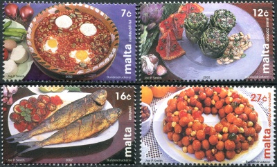 Мальта. 2002. Мальтийская кухня (Серия Почтовых марок. MNH OG)